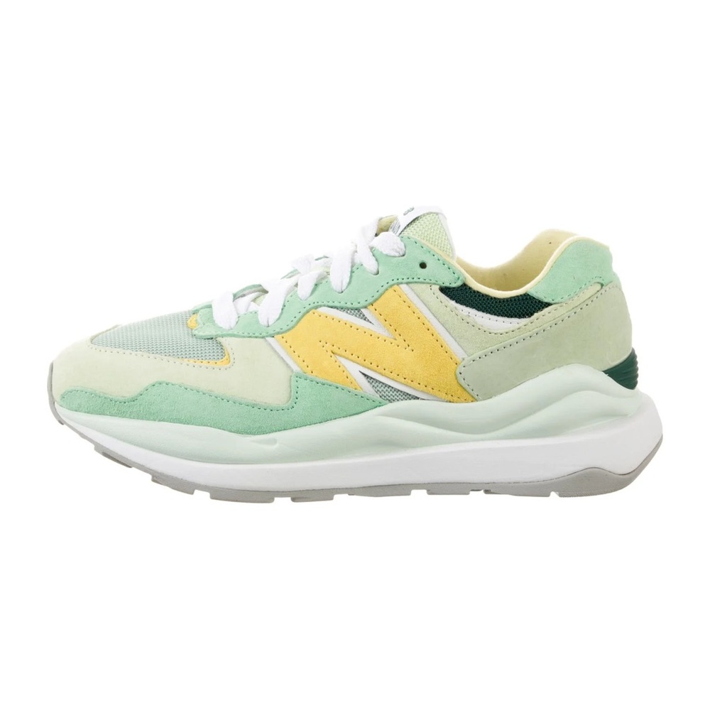 New Balance X STAUD Women's Mint Green and Yellow Sneakers